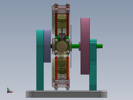 六缸星形发动机前视缩略图