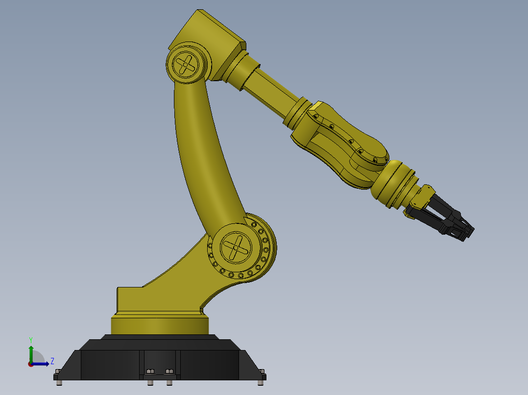 工业机械臂左视图