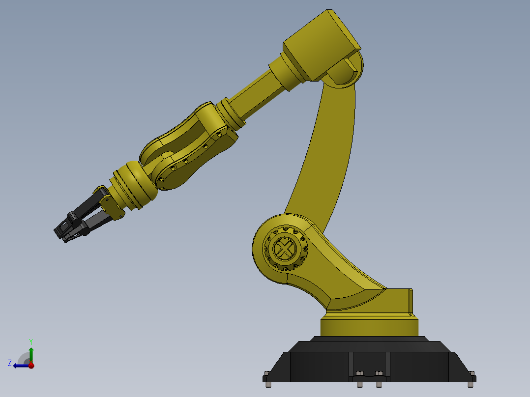 工业机械臂右视图