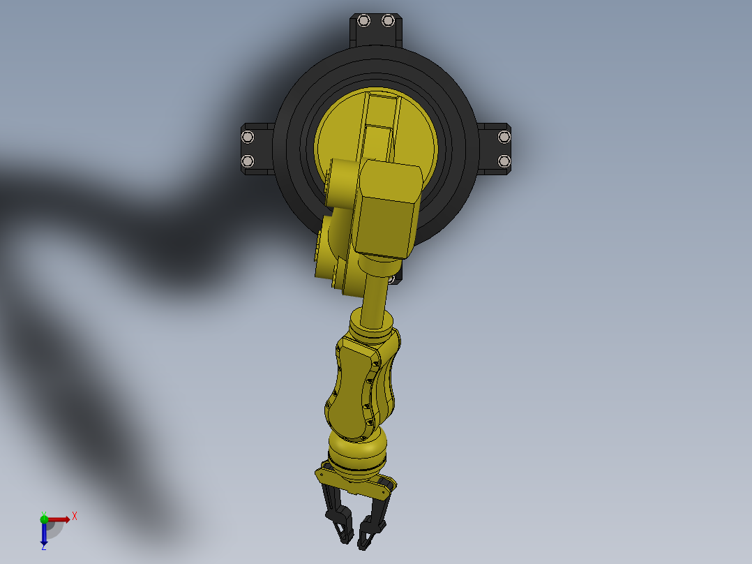 工业机械臂俯视图