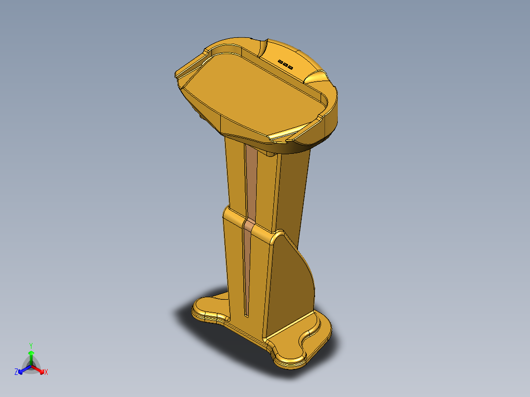 讲台正等轴测图