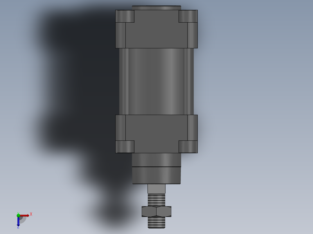 FESTO 2.2 1-2 和 3 英寸 DNGL 气动缸俯视图