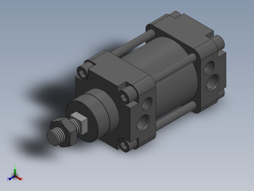 FESTO 2.2 1-2 和 3 英寸 DNGL 气动缸正等轴测缩略图