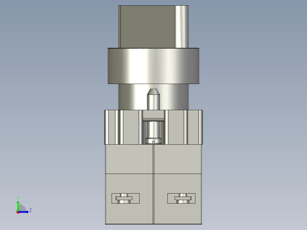 2位转换开关按钮左视图