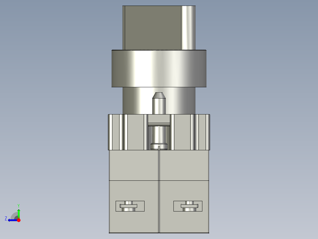 2位转换开关按钮右视图