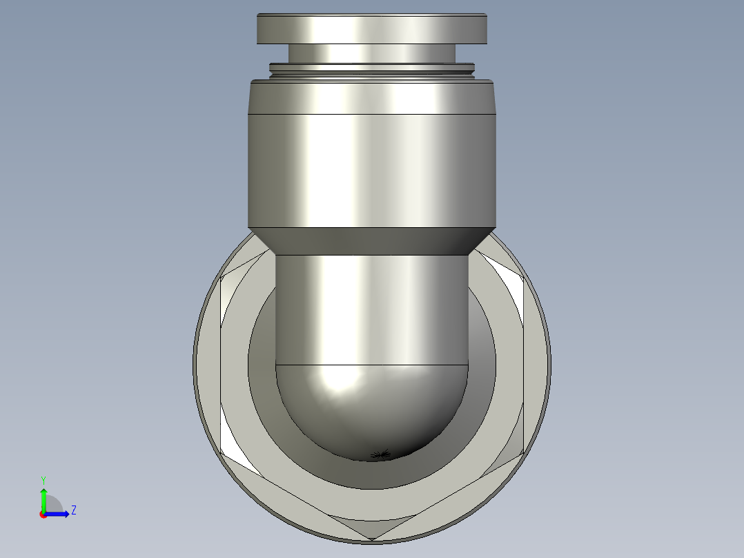 直角穿板接头PLM10左视图
