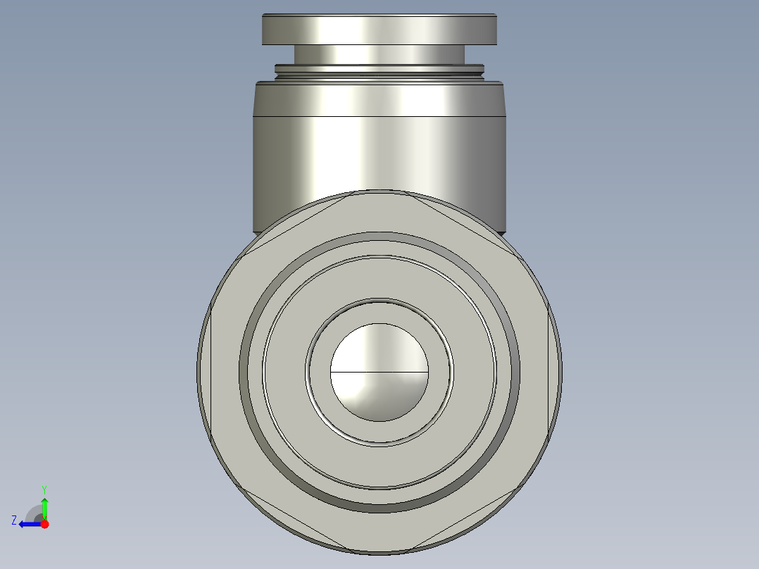 直角穿板接头PLM10右视图