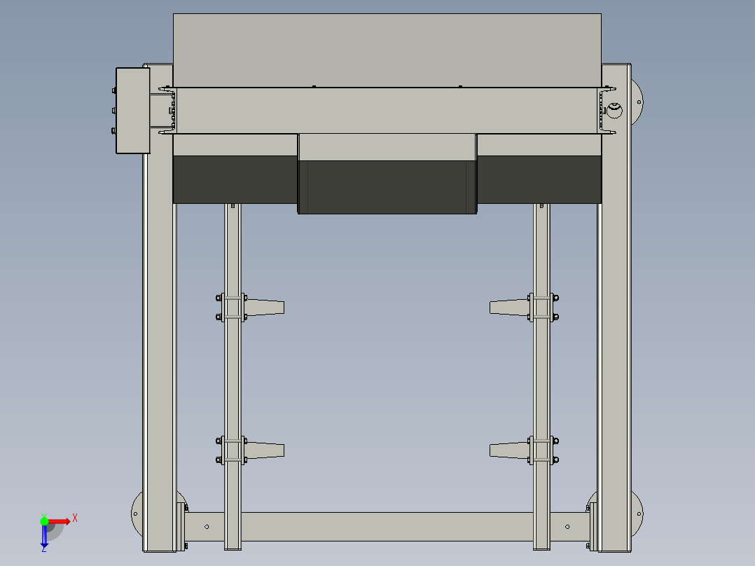 运行平稳的托盘自动上盘装置俯视图