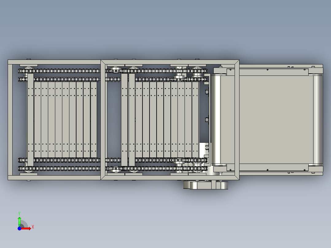 高速连续往复式提升机前视图
