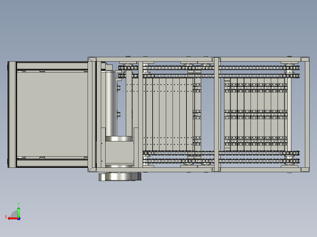 高速连续往复式提升机后视图