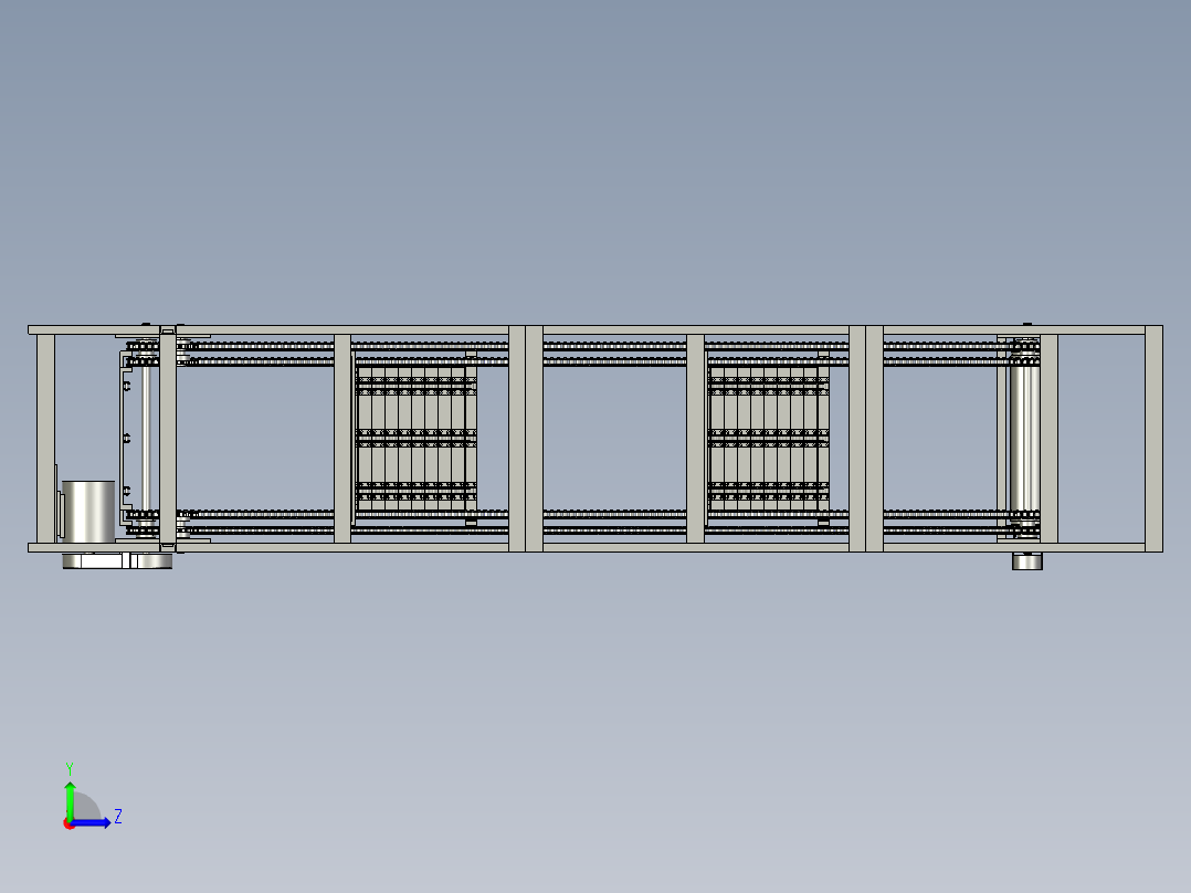 高速连续往复式提升机左视图