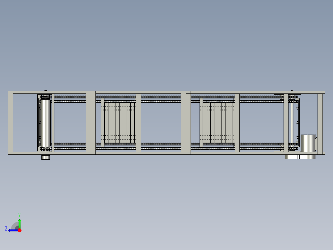 高速连续往复式提升机右视图