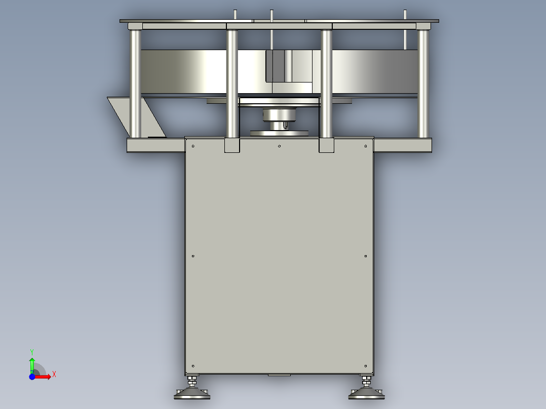 旋转给料机装置前视图