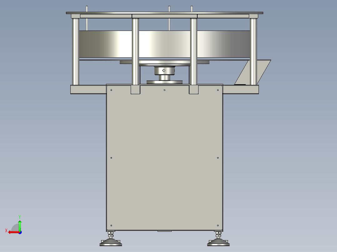 旋转给料机装置后视图