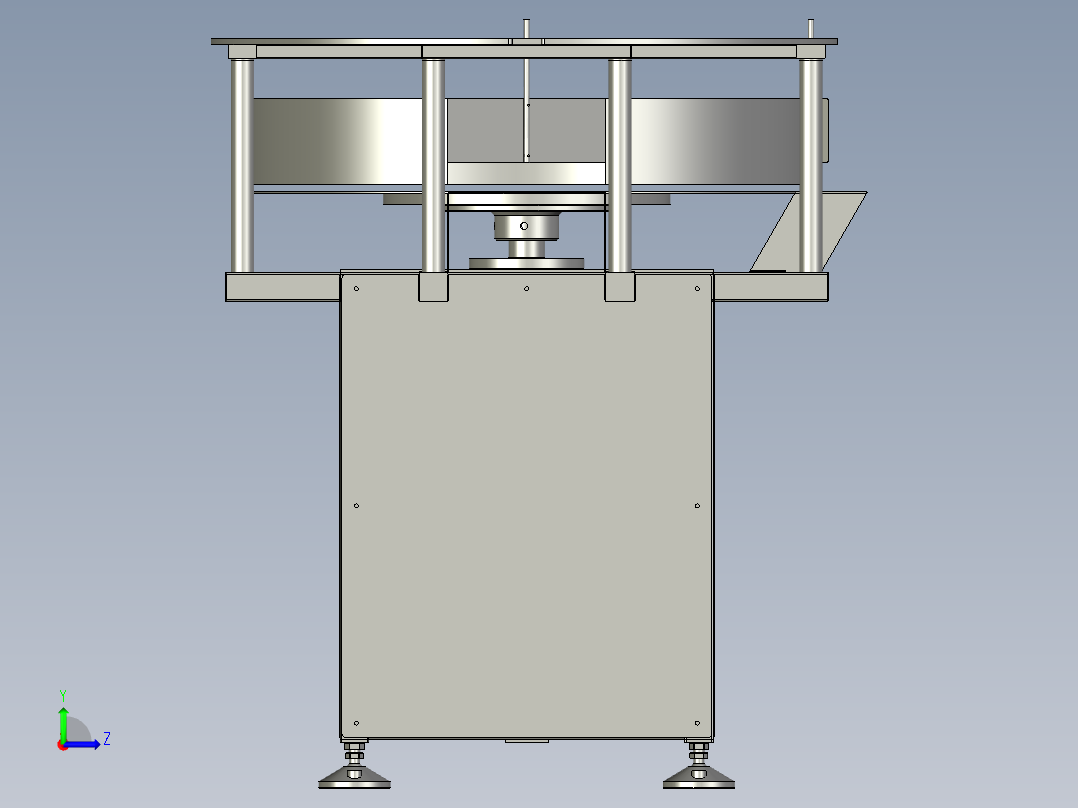 旋转给料机装置左视图