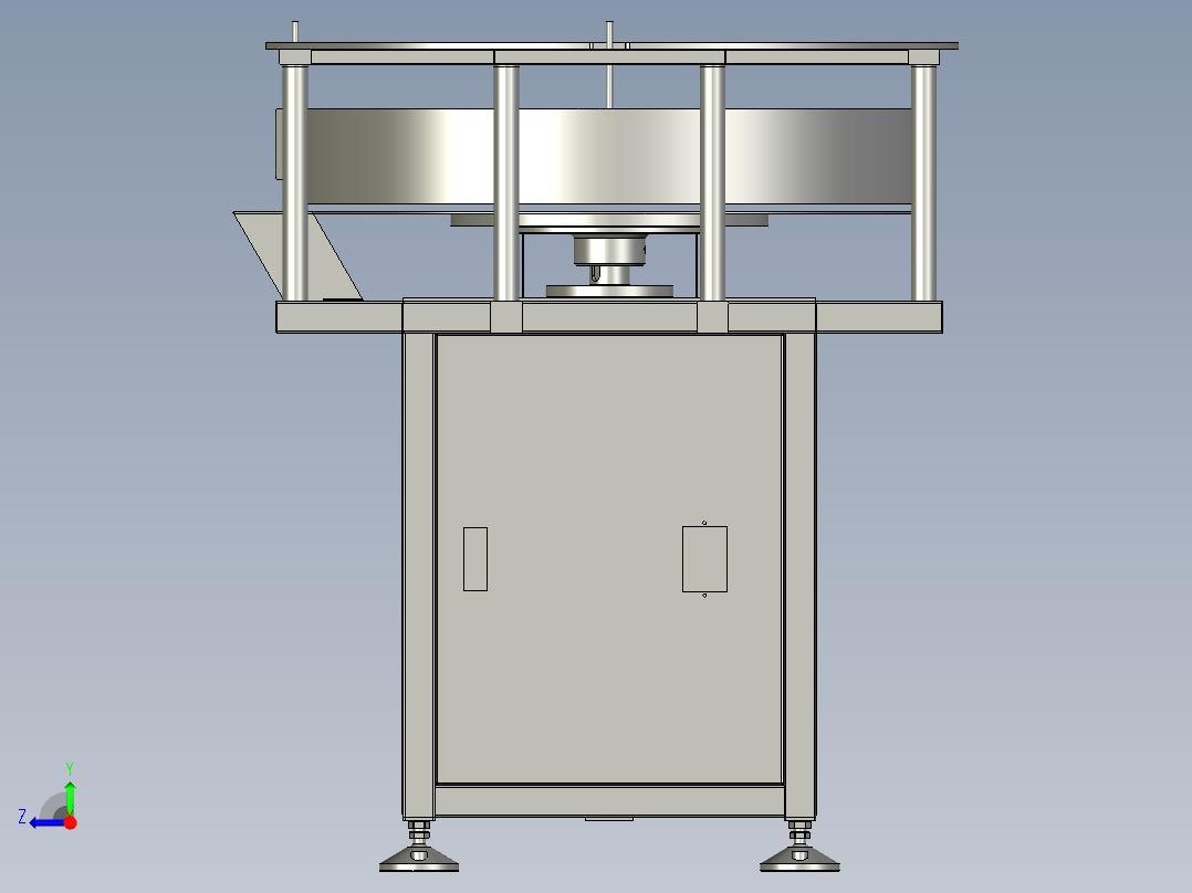 旋转给料机装置右视图