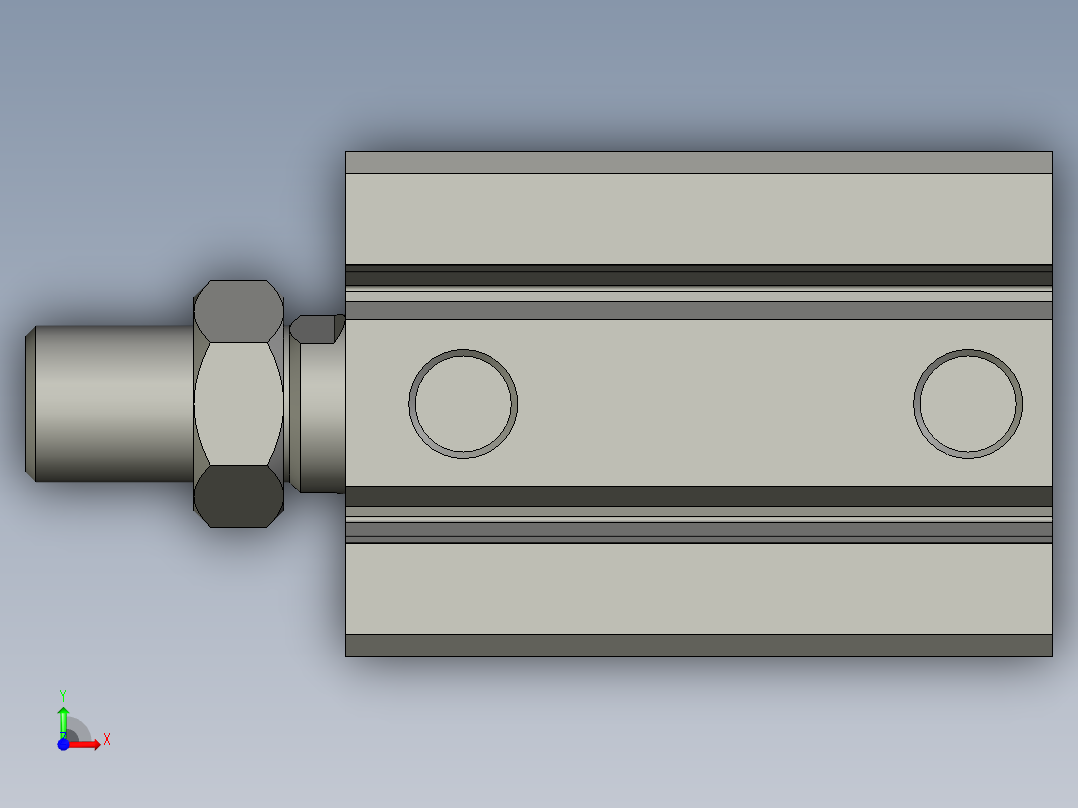ACQ32x30SB超薄型气缸前视图