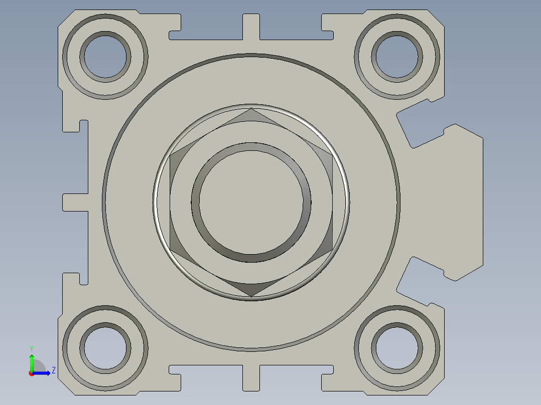 ACQ32x30SB超薄型气缸左视图