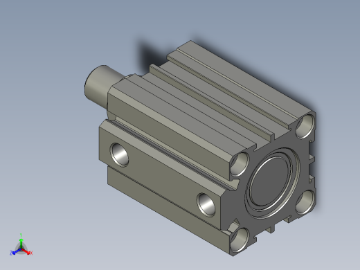 ACQ32x30SB超薄型气缸正等轴测缩略图
