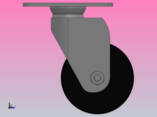 B08-01-075-122B中轻型轮[ Z08-01-075-122B]脚轮左视缩略图