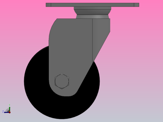 B08-01-075-122B中轻型轮[ Z08-01-075-122B]脚轮右视缩略图