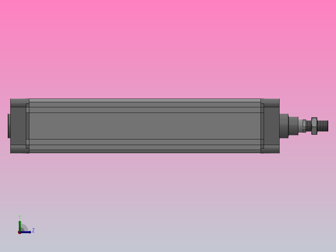 SE标准复动型气缸SE 125×500-S左视图