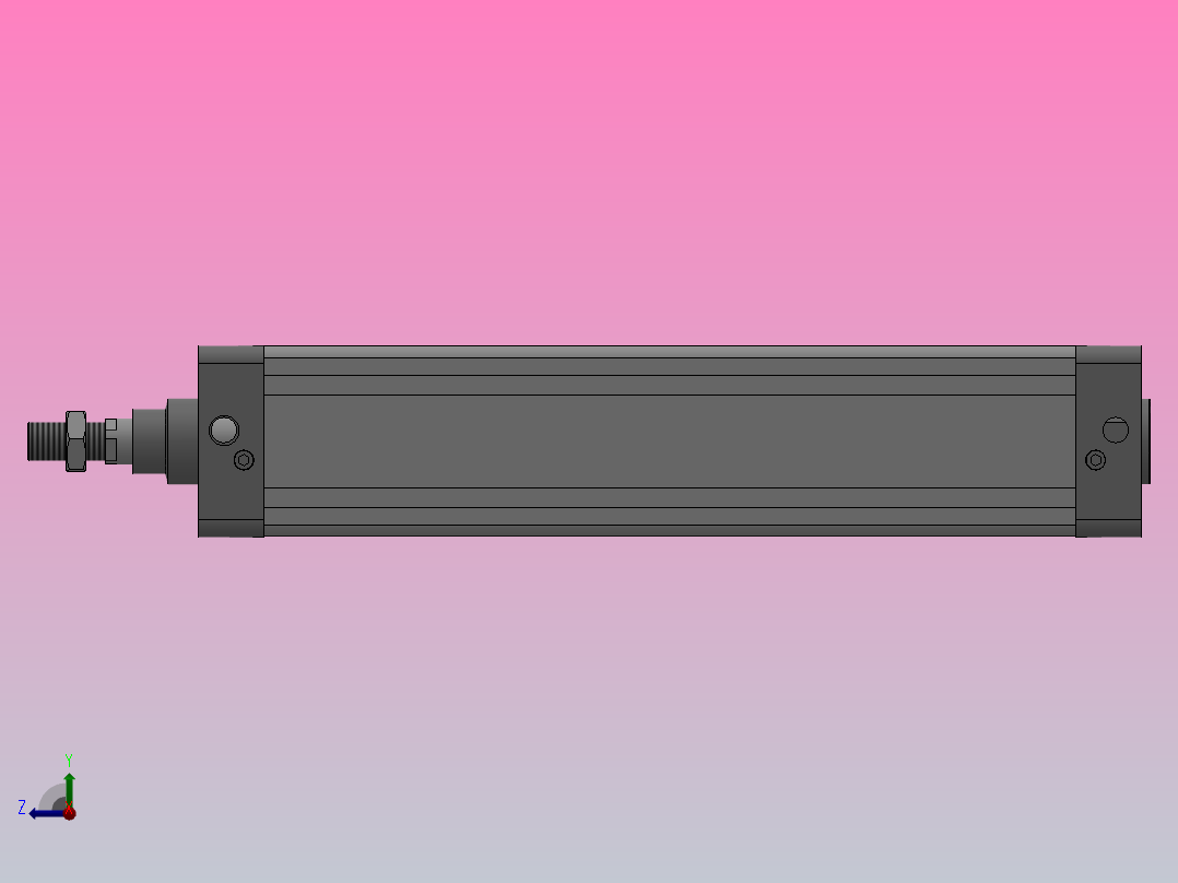 SE标准复动型气缸SE 125×500-S右视图