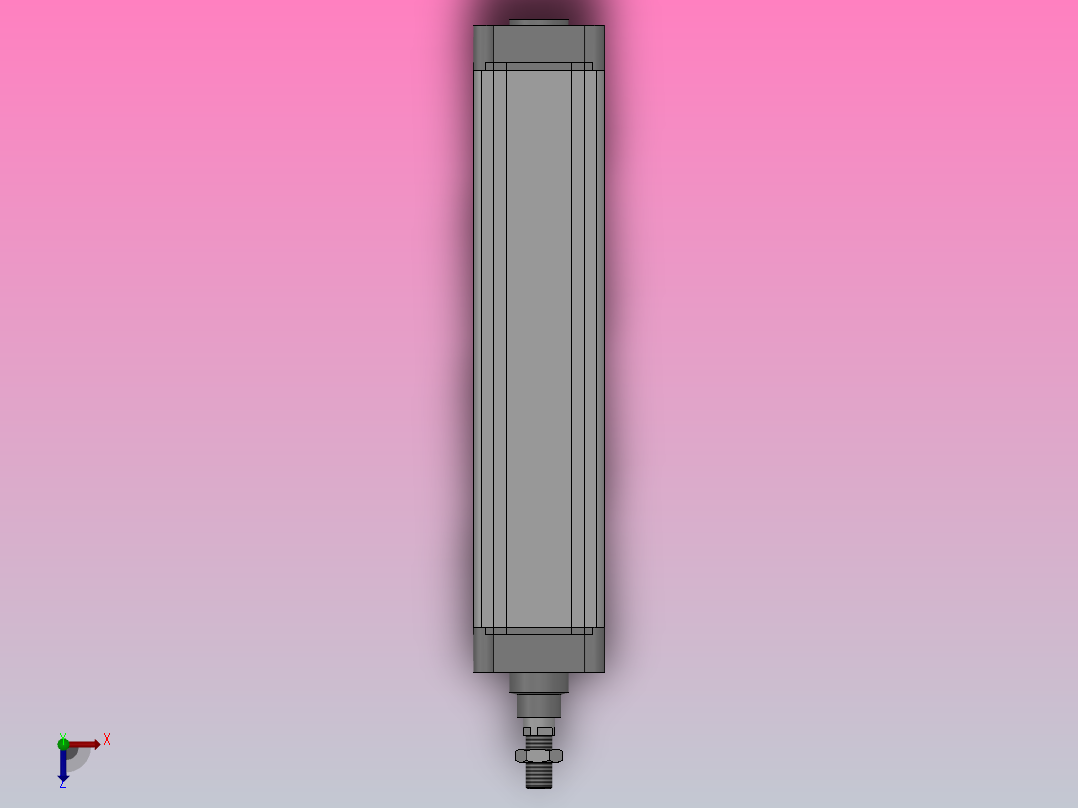 SE标准复动型气缸SE 125×500-S俯视图