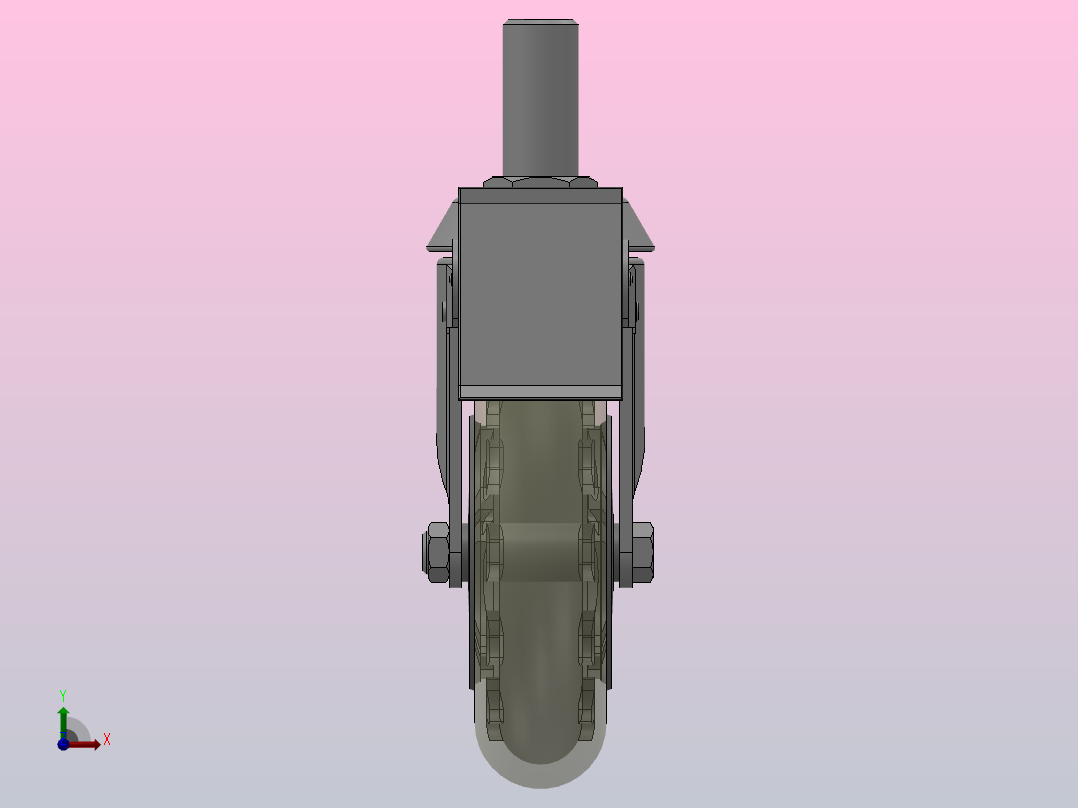 Z05-03B-75-402购物车轮[Z05-03B-075-402]前视图