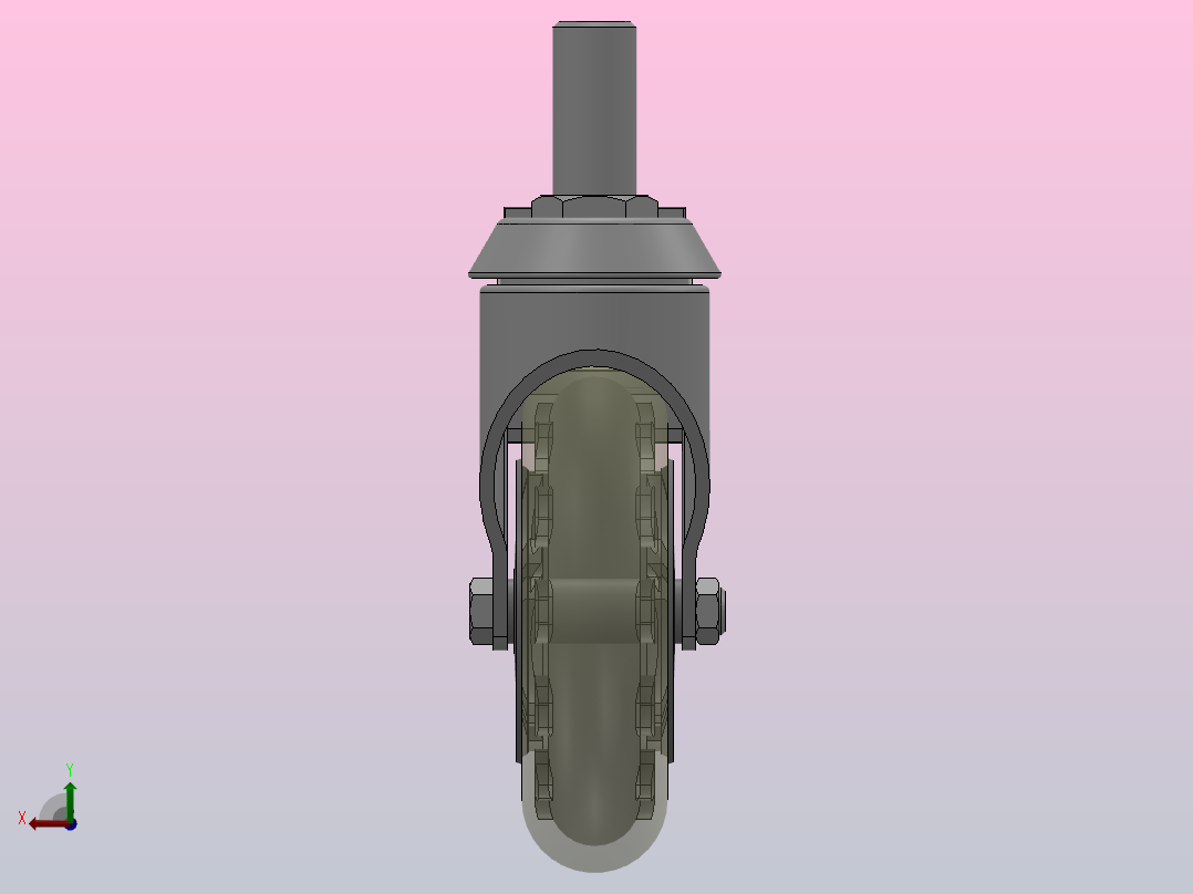 Z05-03B-75-402购物车轮[Z05-03B-075-402]后视图