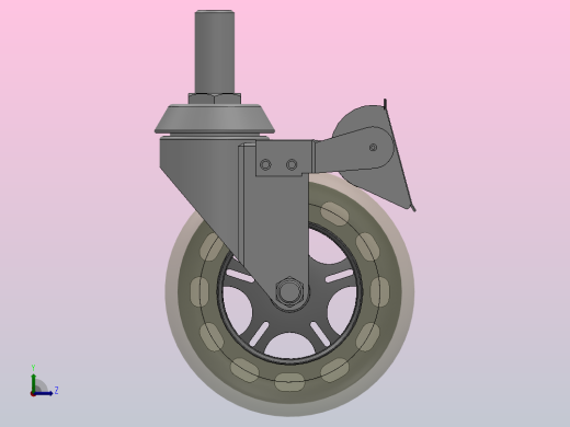 Z05-03B-75-402购物车轮[Z05-03B-075-402]左视缩略图