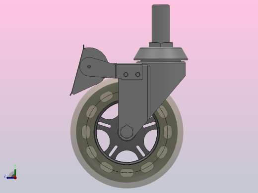 Z05-03B-75-402购物车轮[Z05-03B-075-402]右视缩略图