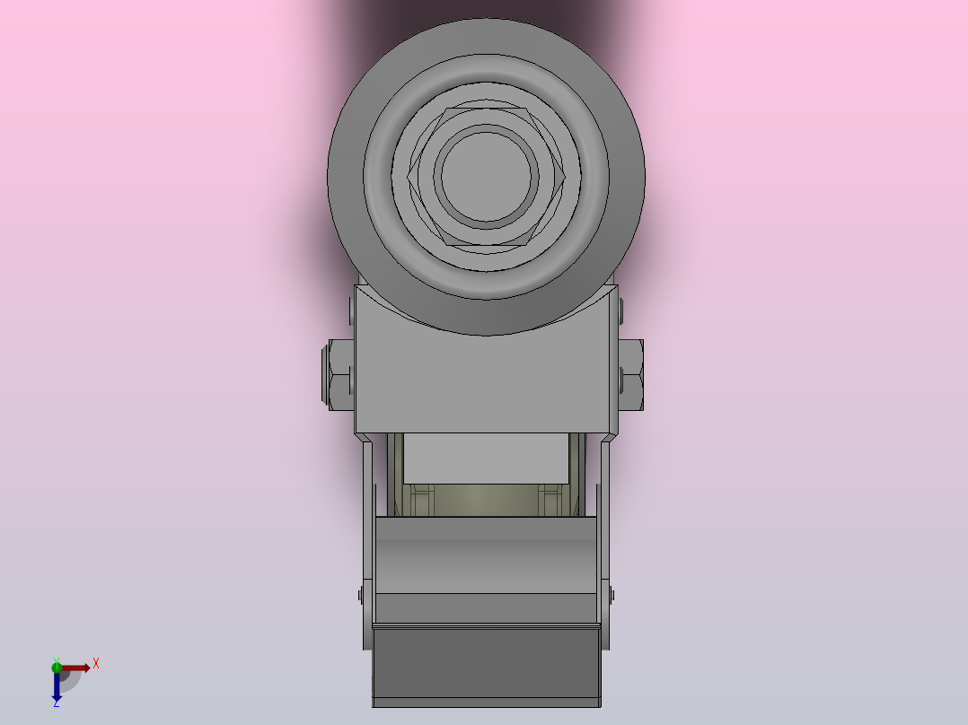 Z05-03B-75-402购物车轮[Z05-03B-075-402]俯视图