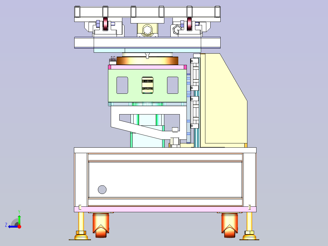 重型工件自动上料机3D右视图