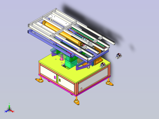 重型工件自动上料机3D正等轴测缩略图