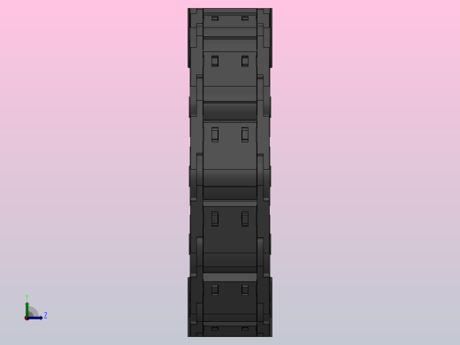 弯曲半径125内高35两侧打开型封闭式拖链_DMD35CD-35-50-125R-30左视缩略图