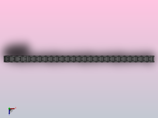 弯曲半径125内高35两侧打开型封闭式拖链_DMD35CD-35-50-125R-30俯视缩略图