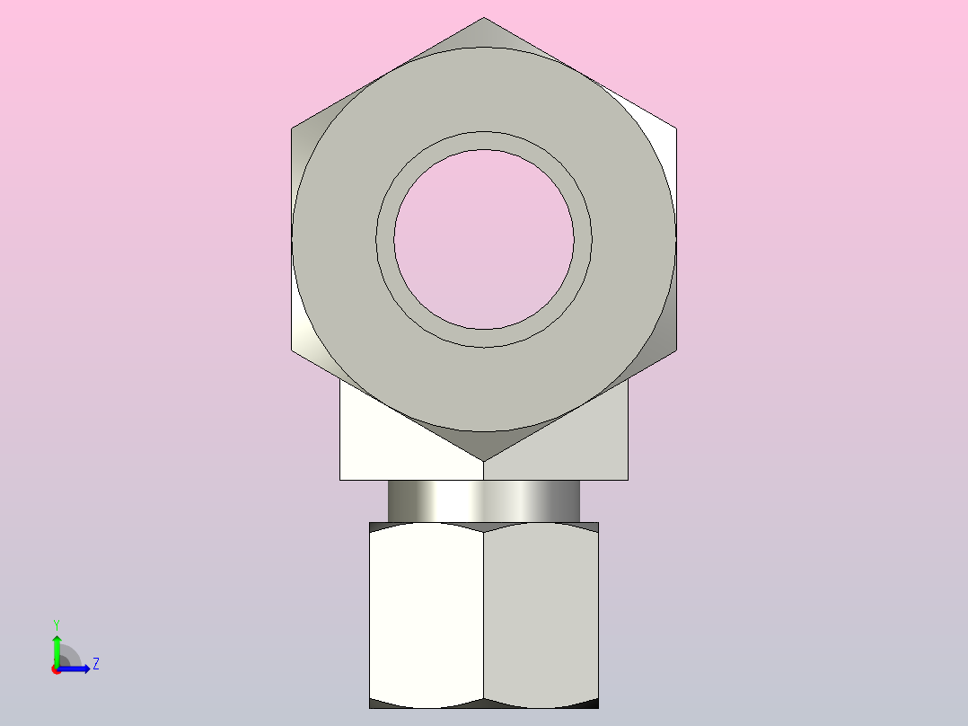 EO管接头三通异径管TR18 10 18LCF.stp左视图