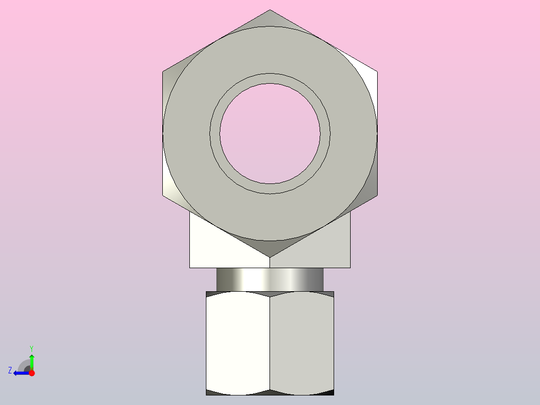 EO管接头三通异径管TR18 10 18LCF.stp右视图
