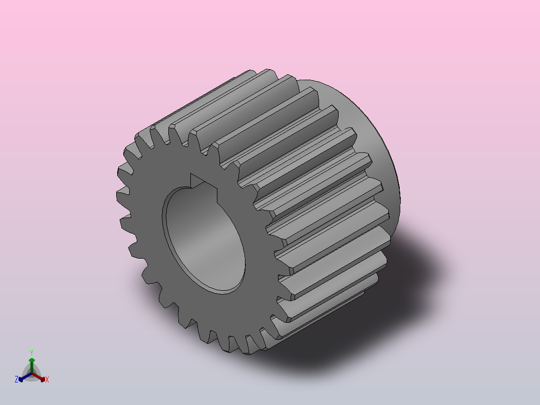正齿轮_1M-25-12正等轴测图
