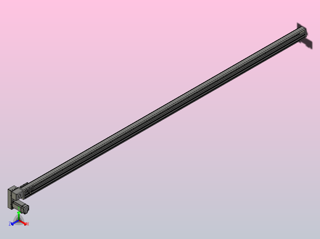 皮带直线轴半封闭可选导轨TPA-HNB-65S-90-L2750-LP-C-P10-N3主视图