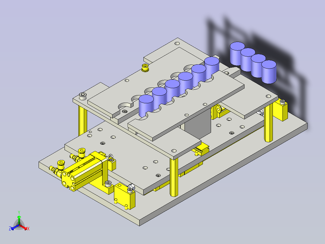 一款工具的间距传送3D模型主视图