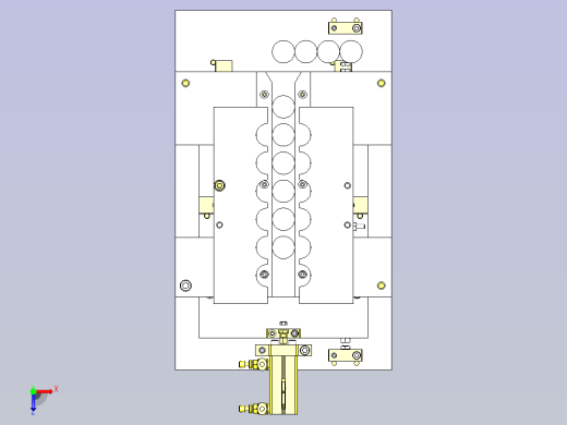一款工具的间距传送3D模型俯视缩略图