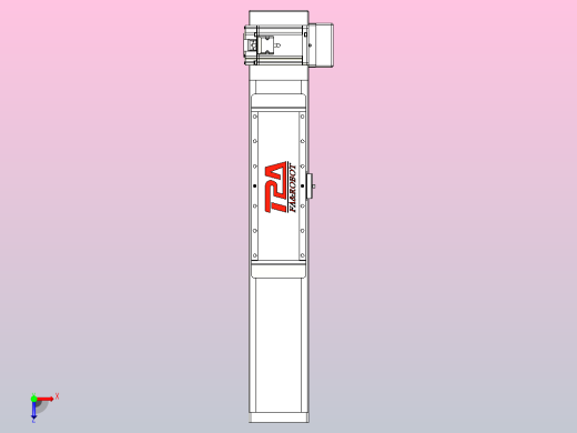 伺服电机集成皮带传动直线执行器TPA-OCB-120-224-L150-LU-P75-N3俯视缩略图