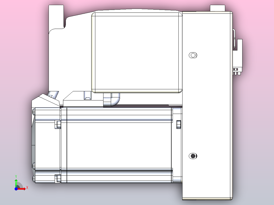皮带直线轴半封闭可选导轨TPA-HNB-140D-120-L1400-RP-C-P40-N3前视图