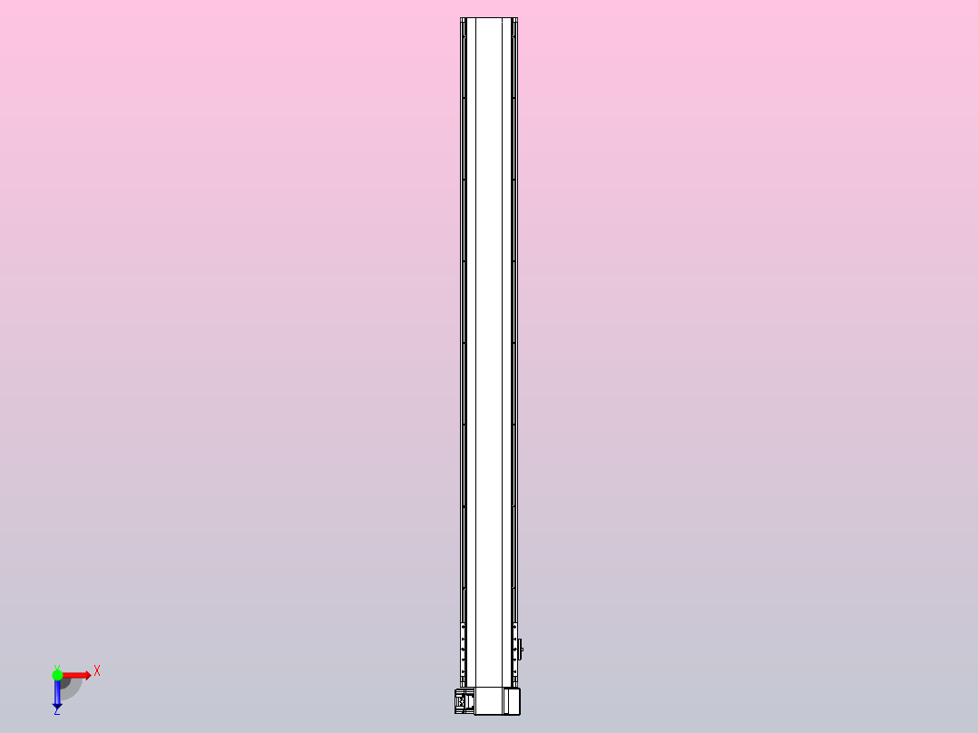 皮带直线轴半封闭可选导轨TPA-HNB-140D-120-L1400-RP-C-P40-N3俯视图