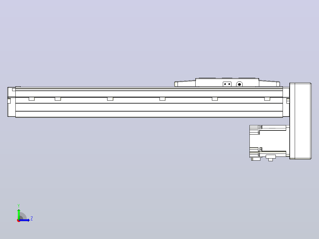 滚珠丝杠直线轴内置导轨TPA-GCR-120-1610C-L300-MP-M40-N3左视图