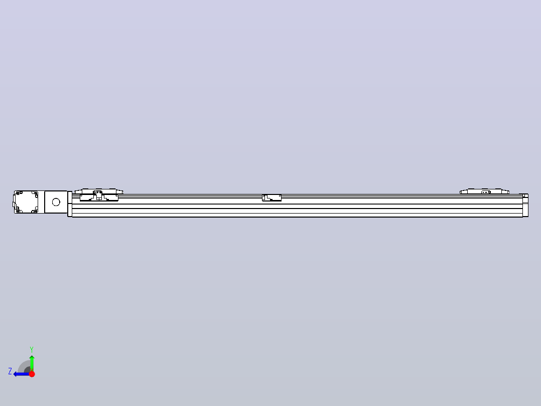 皮带直线轴双滑块型TPA-GCBS-80-P60-L450-QL-M20-N3右视图