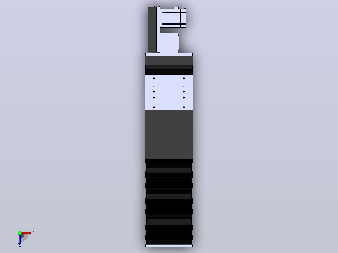 直线模组DMBF170-LBCR（电机左后折）[DMBF170-L45S500-DT750-A2U-LBCR]俯视图