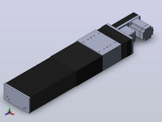 直线模组DMBF170-LBCR（电机左后折）[DMBF170-L45S500-DT750-A2U-LBCR]正等轴测缩略图